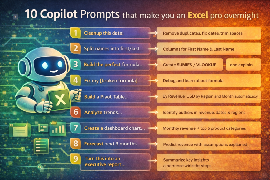 10 Microsoft Copilot Prompts That Will Make You an Excel Expert Overnight