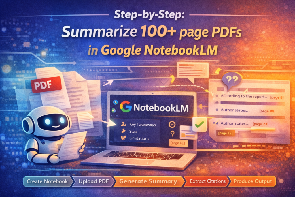 How to Use Google NotebookLM to Summarize 100+ Page PDFs